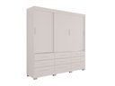 Ver imagem 1 de Guarda-roupa New Star 3 Portas 9 Gavetas 1,80 Salleto Branco