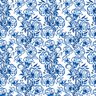 Papel de Parede floral azul. fundo no estilo chinês - 1