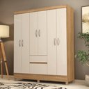 Ver imagem 2 de Guarda Roupa Casal Fast 6 Portas de Bater 2 Gavetas MDP Amendola-Off White Demóbile 149cm