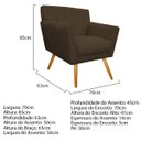 Ver imagem 5 de Kit Diva Recamier Vanessa 140cm Lado Direito e 02 Poltronas Laura Suede - Doce Sonho Móveis RECAMIER