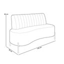 Ver imagem 5 de Sofá Chaise 2 Lugares Sala Living 135cm Pés Industrial Cayman K01 Linho Cinza Lyam Decor