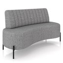 Ver imagem 1 de Sofá Chaise 2 Lugares Sala Living 135cm Pés Industrial Cayman K01 Linho Cinza Lyam Decor