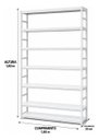Ver imagem 4 de Estante Multiuso Organizador Livreiro Estilo Industrial 180x180 Branco Total