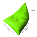 Ver imagem 2 de Puff Pera Triangular Corino Cheio Conforto Almofadão Gigante Hall de Entrada Eventos - Verde Limão