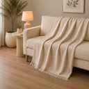 Ver imagem 1 de Manta para Sofá 1,80x2,30 Creme Pedrosa Textil