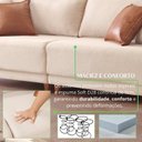 Ver imagem 4 de Sofá para Sala de Estar 4 Lugares 225cm Linho Living Canela