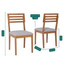 Ver imagem 3 de Cadeiras Sala de Jantar Madeira Maciça 2un Juparanã Madeira/linho Cinza