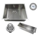 Ver imagem 1 de Pia Moderna Para Cozinha Cuba 50X40 Aço Inox Com Válvula Oferta + Escorredor Inox AJB STORE