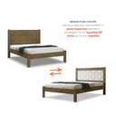 Ver imagem 6 de Cama Casal em MDF com Cabeceira Entrelaçada Laila Jequitiba/Off White Marrom