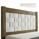 Ver imagem 7 de Cama Casal em MDF com Cabeceira Entrelaçada Laila Jequitiba/Off White Marrom