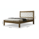 Ver imagem 4 de Cama Casal em MDF com Cabeceira Entrelaçada Laila Jequitiba/Off White Marrom