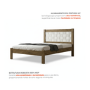 Ver imagem 5 de Cama Casal em MDF com Cabeceira Entrelaçada Laila Jequitiba/Off White Marrom