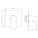 Ver imagem 4 de Kit Ducha Chuveiro Slim Desviador 20x20 Black Preto Fosco + Acabamento para Monocomando Base Deca