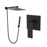 Kit Ducha Chuveiro Slim Desviador 20x20 Black Preto Fosco + Acabamento para Monocomando Base Deca - 1