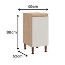 Ver imagem 2 de Armário Balcão de Cozinha 40cm 1 Porta Rebeca com Pés Mb 1090 Movelbento