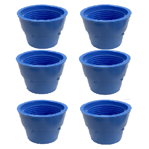 Kit 6un Ponteira Borracha Roscada Mangueira Piscina Limpeza