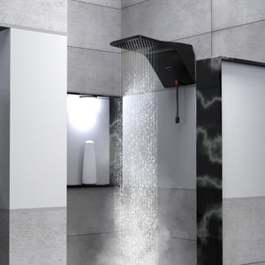Chuveiro Ducali Eletrônico Preto Regulagem 220v Zagonel:preto