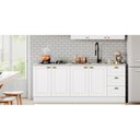 Ver imagem 6 de Balcão Modulado 200cm para Pia e Cooktop 4 Portas 3 Gavetas Americana Henn - Branco Hp Fosco/calcare