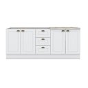 Ver imagem 7 de Balcão Modulado 200cm para Pia e Cooktop 4 Portas 3 Gavetas Americana Henn - Branco Hp Fosco/calcare