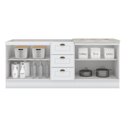 Ver imagem 2 de Balcão Modulado 200cm para Pia e Cooktop 4 Portas 3 Gavetas Americana Henn - Branco Hp Fosco/calcare
