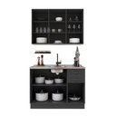 Ver imagem 5 de Cozinha Modulada Compacta Americana 100% MDF 120cm com Rodapé Provence Multimóveis Crink-CPT004