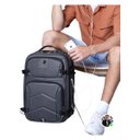 Ver imagem 7 de Mochila Impermeável Resistente Viagem Esportiva Saída Usb