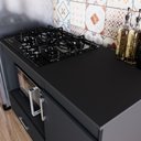 Ver imagem 2 de Balcão para Cooktop 5 Bocas 1,05m Turim Preto - Movelove