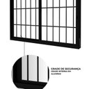 Ver imagem 3 de Janela de Alumínio de Correr Lateral 2 Folhas Móveis com Grade 100x150cm Lucasa Eccellente Preto