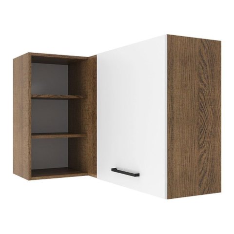 Armário Aéreo 1 Porta Para Linha De 60 Cm Rustic/Branco