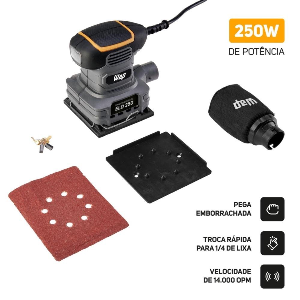 Lixadeira Orbital Elo Wap 250W 220V - 3