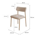 Ver imagem 3 de Conjunto 6 Cadeiras de Jantar Mila Tecido Confy Est.Champ