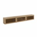 Ver imagem 2 de Rack para TV até 70 Polegadas Suspenso 3 Portas Basculantes Vidro Reflecta 240cm R1500 Yescasa Marro