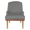 Ver imagem 2 de Poltrona Agatha Courissimo Nozes C Suede Cinza - Dominic Decor