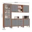 Ver imagem 2 de Cozinha Modulada Completa Júlia 100% Mdf Tuboarte com 2 Balcões Independentes e 11 Portas