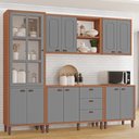 Ver imagem 1 de Cozinha Modulada Completa Júlia 100% Mdf Tuboarte com 2 Balcões Independentes e 11 Portas