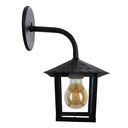 Ver imagem 3 de Kit 4 Arandela Colonial Nina Quadrada Vidro Liso E27 Bivolt Preto