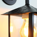 Ver imagem 6 de Kit 4 Arandela Colonial Nina Quadrada Vidro Liso E27 Bivolt Preto