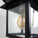 Ver imagem 5 de Kit 4 Arandela Colonial Nina Quadrada Vidro Liso E27 Bivolt Preto