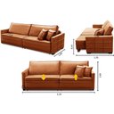 Ver imagem 2 de Sofá Retrátil e Reclinável 2,10m Karina Veludo Terracota Madelina Decor