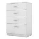 Ver imagem 2 de Cômoda Astral 4 Gavetas 62 Cm - Comoda para Quarto - Demobile:branco