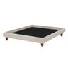 Cama King Japonesa 210cm Pés Madeira Haru Linho Off White - Sallar Home - 6