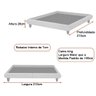 Cama King Japonesa 210cm Pés Madeira Haru Linho Off White - Sallar Home - 4