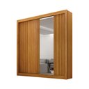 Ver imagem 1 de Guarda-roupa Solteiro Mdf 2 Portas de Correr 2 Gavetas com Espelho Milano Leifer Móveis Cinamomo