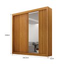 Ver imagem 5 de Guarda-roupa Solteiro Mdf 2 Portas de Correr 2 Gavetas com Espelho Milano Leifer Móveis Cinamomo