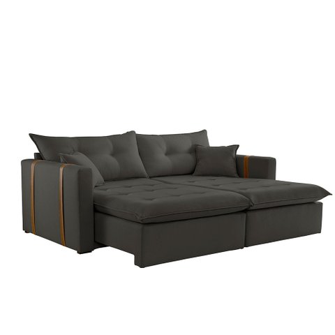 Sofa Cama e Reclinavel Lisboa 2,60m 05 Lugares Mola Ensacada Txr