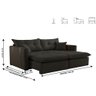 Sofa Cama e Reclinavel Lisboa 2,60m 05 Lugares Mola Ensacada Txr - 3