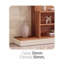 Ver imagem 4 de Estante para TV e Home Theater até 55 Polegadas Nichos 2 Portas Cinamomo Off White Havana