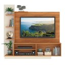 Ver imagem 4 de Estante para TV e Home Theater até 55 Polegadas 166CMX155CM Nichos 2 Portas Cinamomo Off White Havana