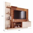 Ver mais imagens de Estante para TV e Home Theater até 55 Polegadas Nichos 2 Portas Cinamomo Off White Havana