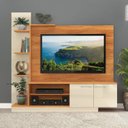 Ver imagem 5 de Estante para TV e Home Theater até 55 Polegadas 166CMX155CM Nichos 2 Portas Cinamomo Off White Havana